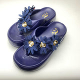 Step in Style: Premium Blue And Black Slippers for Girls