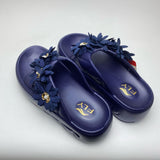 Step in Style: Premium Blue And Black Slippers for Girls