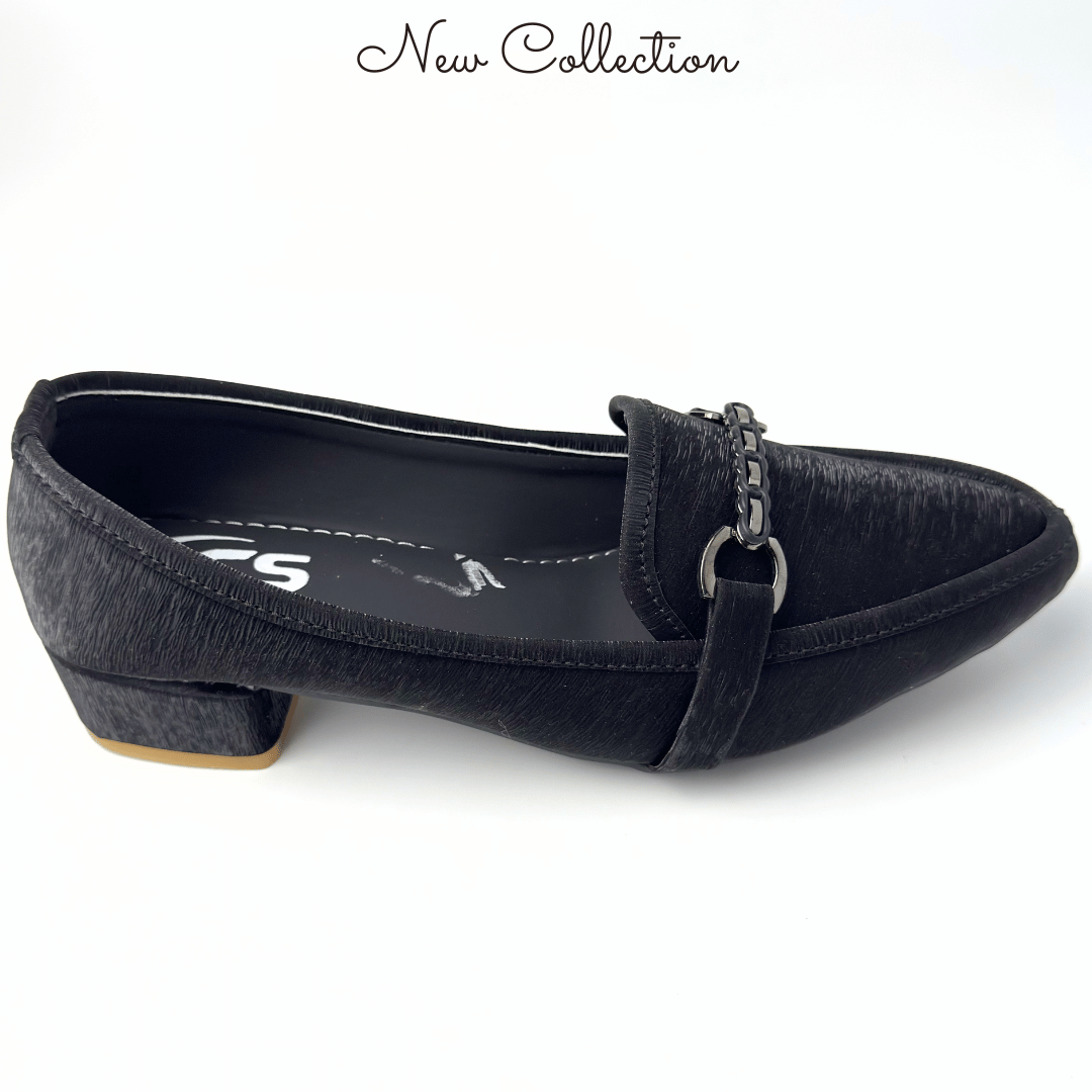 Block Heel Loafer Pump