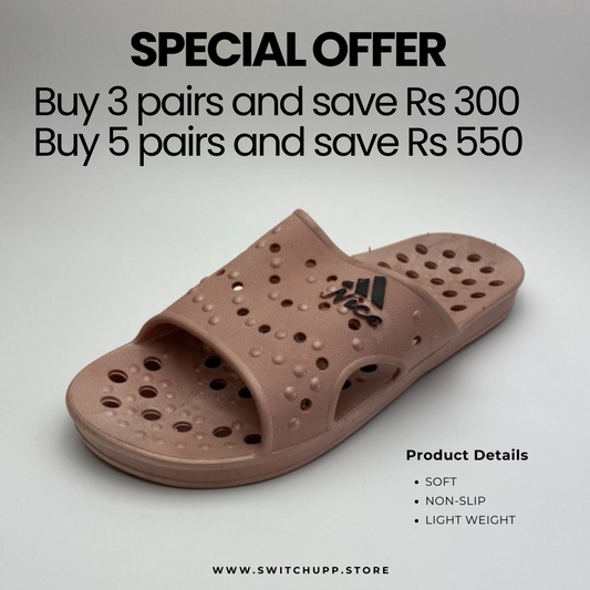 Special Offer On Bathroom Slippers Free Delivery  (Size only 8) 3pairs And 5pairs
