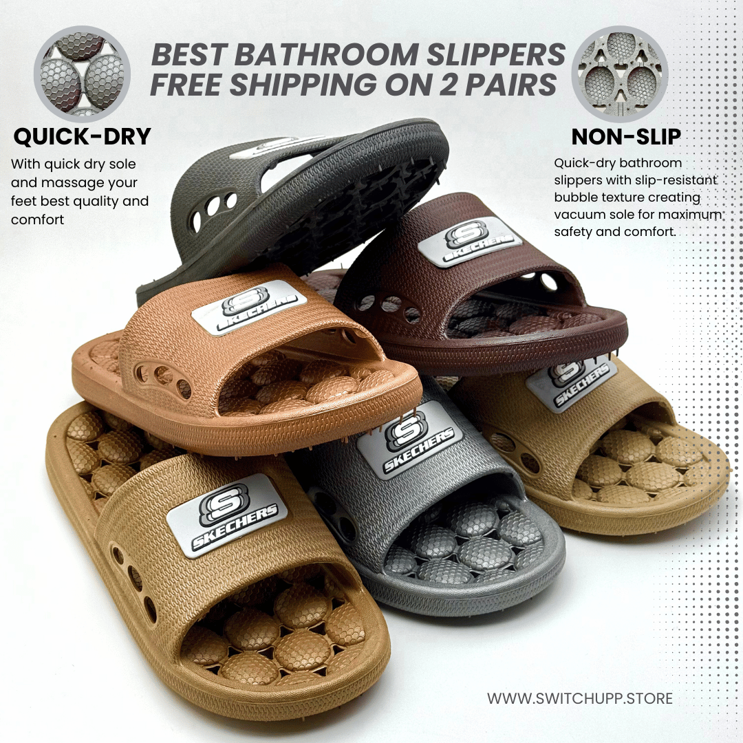 Quick-Dry Bathroom Slippers | Non-Slip Waterproof Shower Slippers for Home