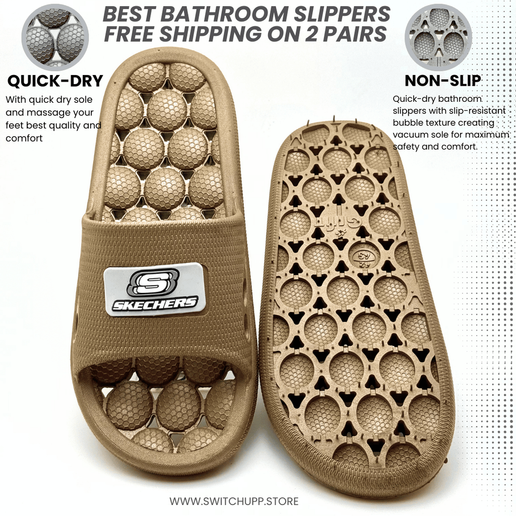 Quick-Dry Bathroom Slippers | Non-Slip Waterproof Shower Slippers for Home