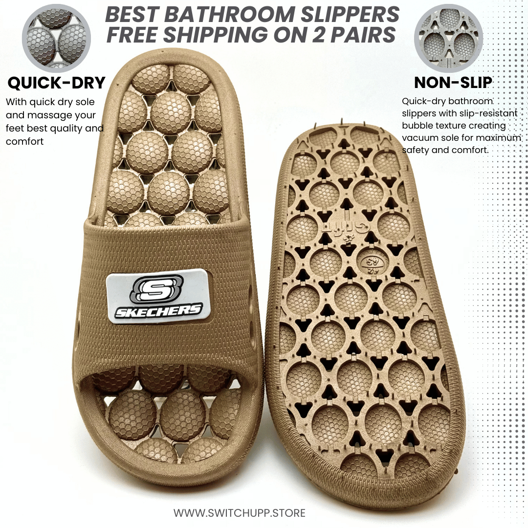 Quick-Dry Bathroom Slippers | Non-Slip Waterproof Shower Slippers for Home