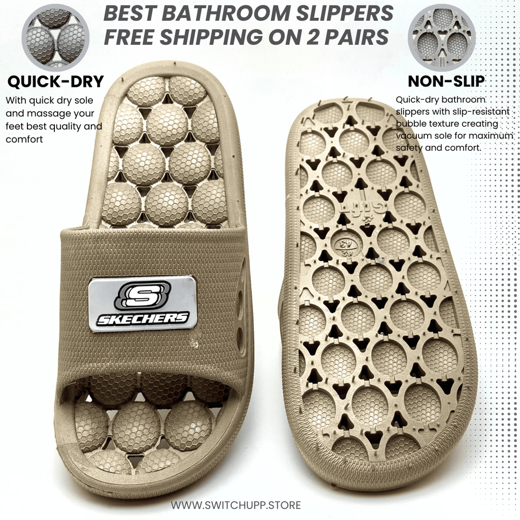 Quick-Dry Bathroom Slippers | Non-Slip Waterproof Shower Slippers for Home