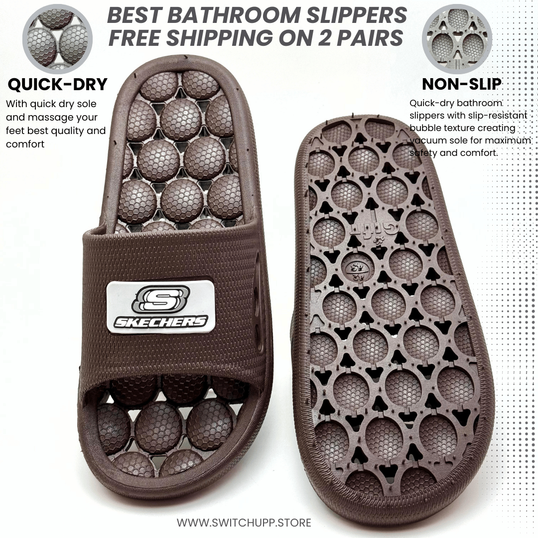Quick-Dry Bathroom Slippers | Non-Slip Waterproof Shower Slippers for Home