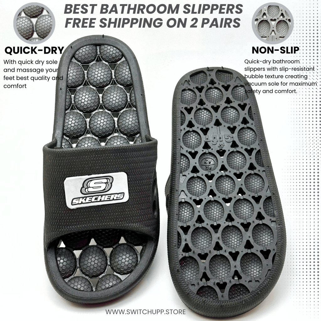 Quick-Dry Bathroom Slippers | Non-Slip Waterproof Shower Slippers for Home