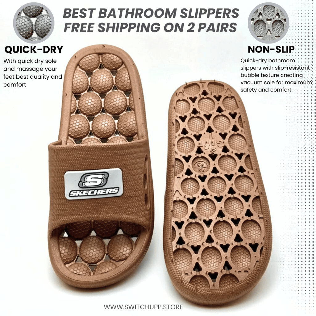 Quick-Dry Bathroom Slippers | Non-Slip Waterproof Shower Slippers for Home