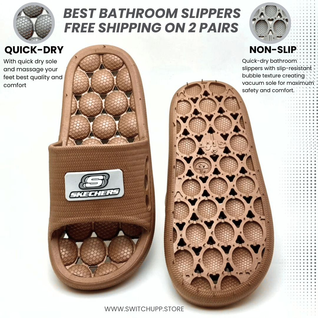 Quick-Dry Bathroom Slippers | Non-Slip Waterproof Shower Slippers for Home