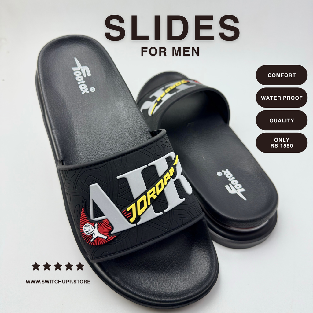 SOFT SLIDES WITH AIR BUBBLE IN SOLE