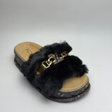 Ladies Sandal With Upper Furr
